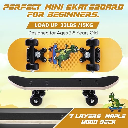 Vista 14 de Honoson Juego de 7 piezas de monopatín para niños pequeños, rodilleras, coderas, muñequeras