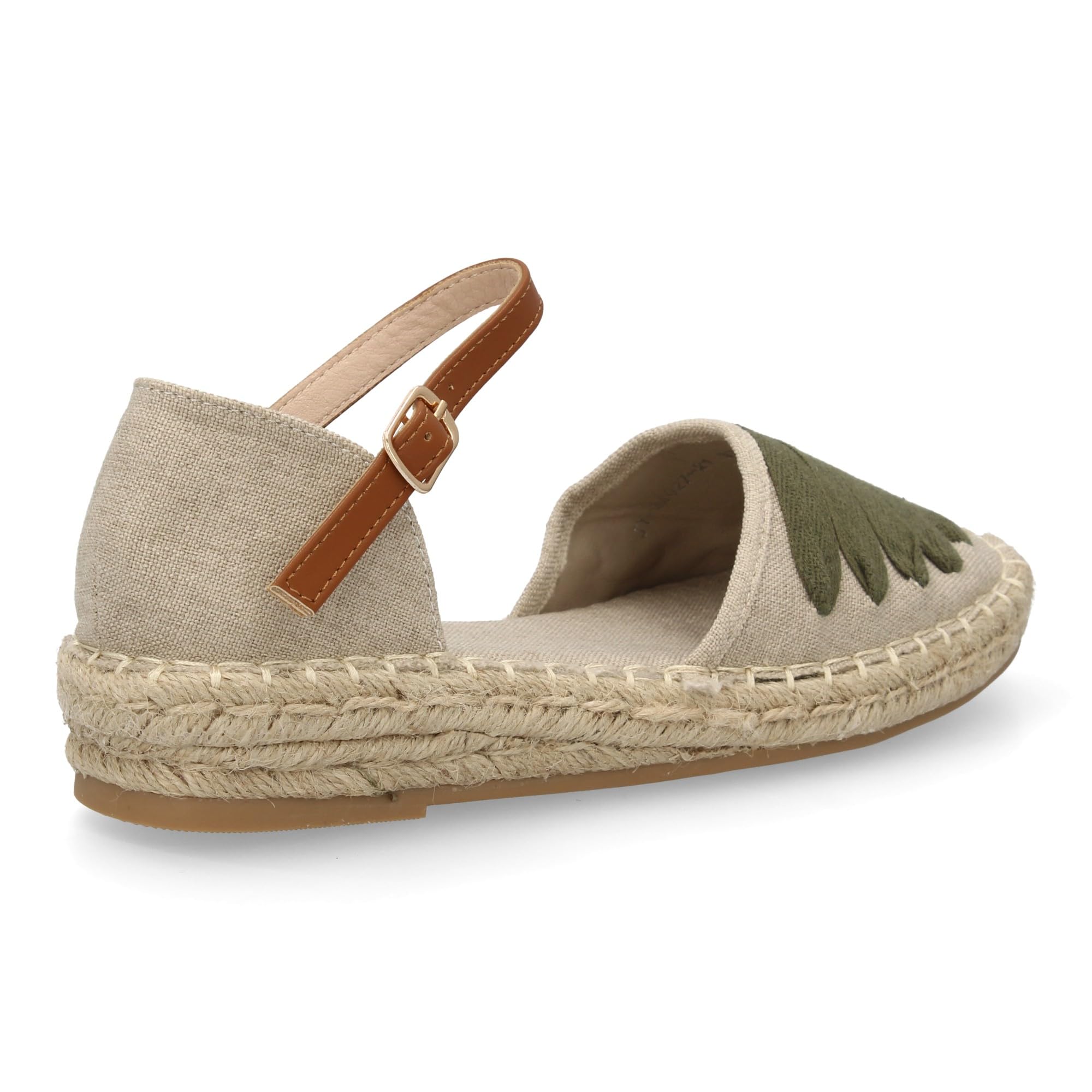 shoes&blues.es Espadrillas da Donna dal Design Fresco e Naturale, perfette per L'Estate. Caratterizzate da Cinturini Colorati sul Davanti. Punta e Tallone Chiusi, Suola in Juta Comoda e Leggera.