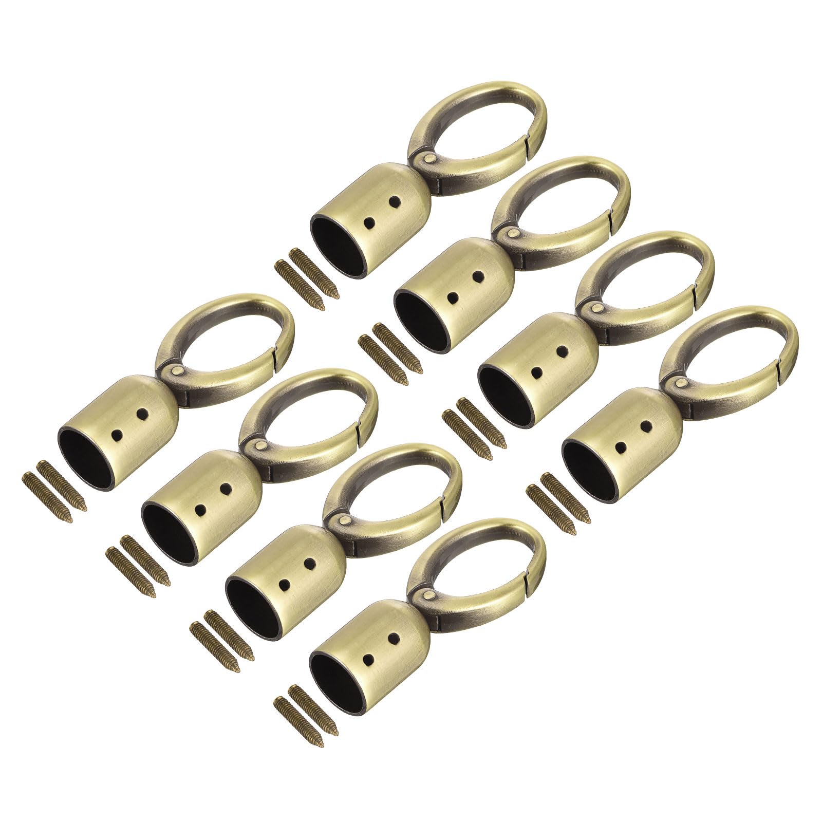 Embout de cordon 15mm lot de 8 avec vis pour sangle de sac et fabrication bijoux bronze uxcell