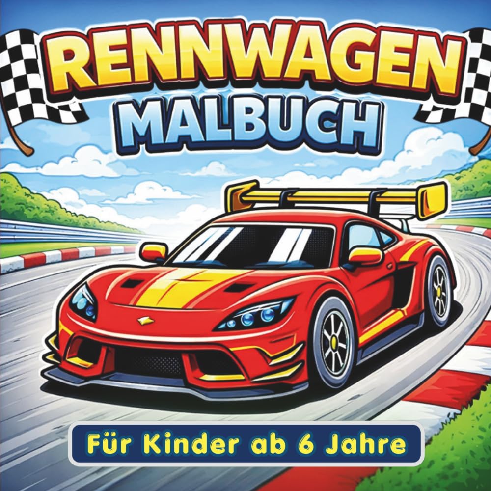 Autos Malbuch für Jungen – Rennwagen & Sportwagen Ausmalbilder: Perfekt für Jungen, Vorschule & Kindergarten | Einfache und detaillierte Auto-Motive
