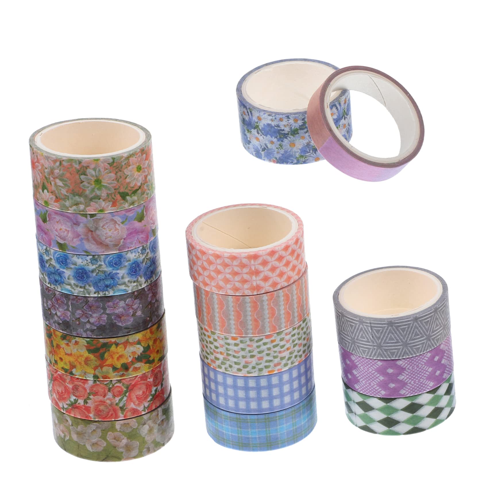TEHAUX 51rotoli Nastro Adesivo Decorativo Washi Con Motivi Floreali Carta Per Scrapbooking e Fai Da Te Per Adatto Per Pianificatori e Decorazioni Personali