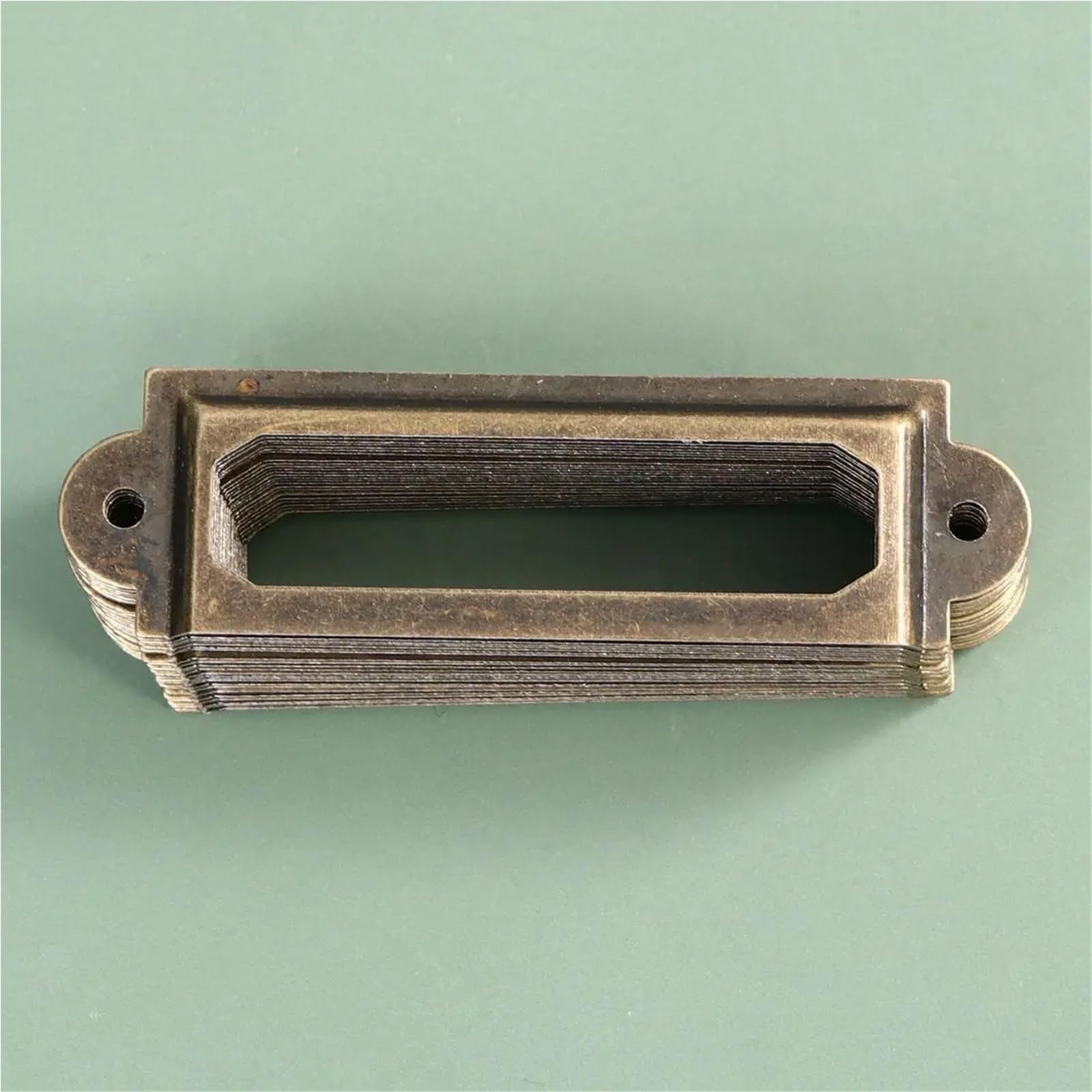 Porta etichette in ottone, 100 pezzi, vintage, in ferro, per cassetti e carte, per ufficio, biblioteca, libreria