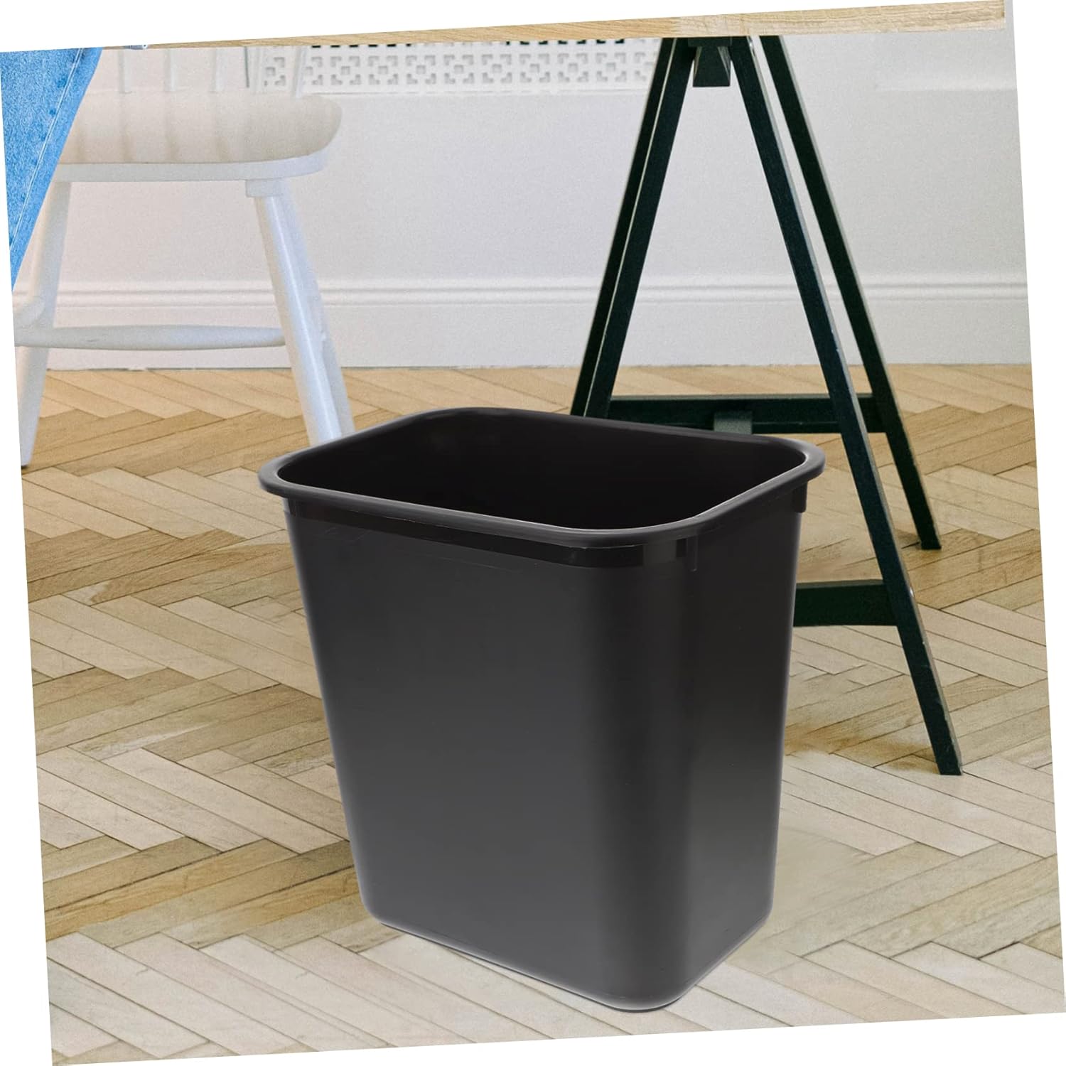 Mini Waste Can Square Kitchen Trash Can Plastic Garbage Container for Office