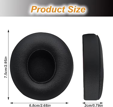 Beats Solo 2/Solo3 için yedek kulak pedleri kablosuz kulak yastıkları Kulaklık aksesuarları/Yumuşak Protein Deri/Gürültü Yalıtımı Bellek Köpüğü Kulak Muffs/Güçlü Yapışkan Bant/Ekstra