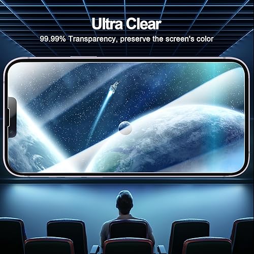 Miniatura 136 de NEW'C - Paquete de 3 protectores de pantalla para iPhone 14, iPhone 13, iPhone 13 Pro (6.1 pulgadas), protección mejorada de vidrio templado