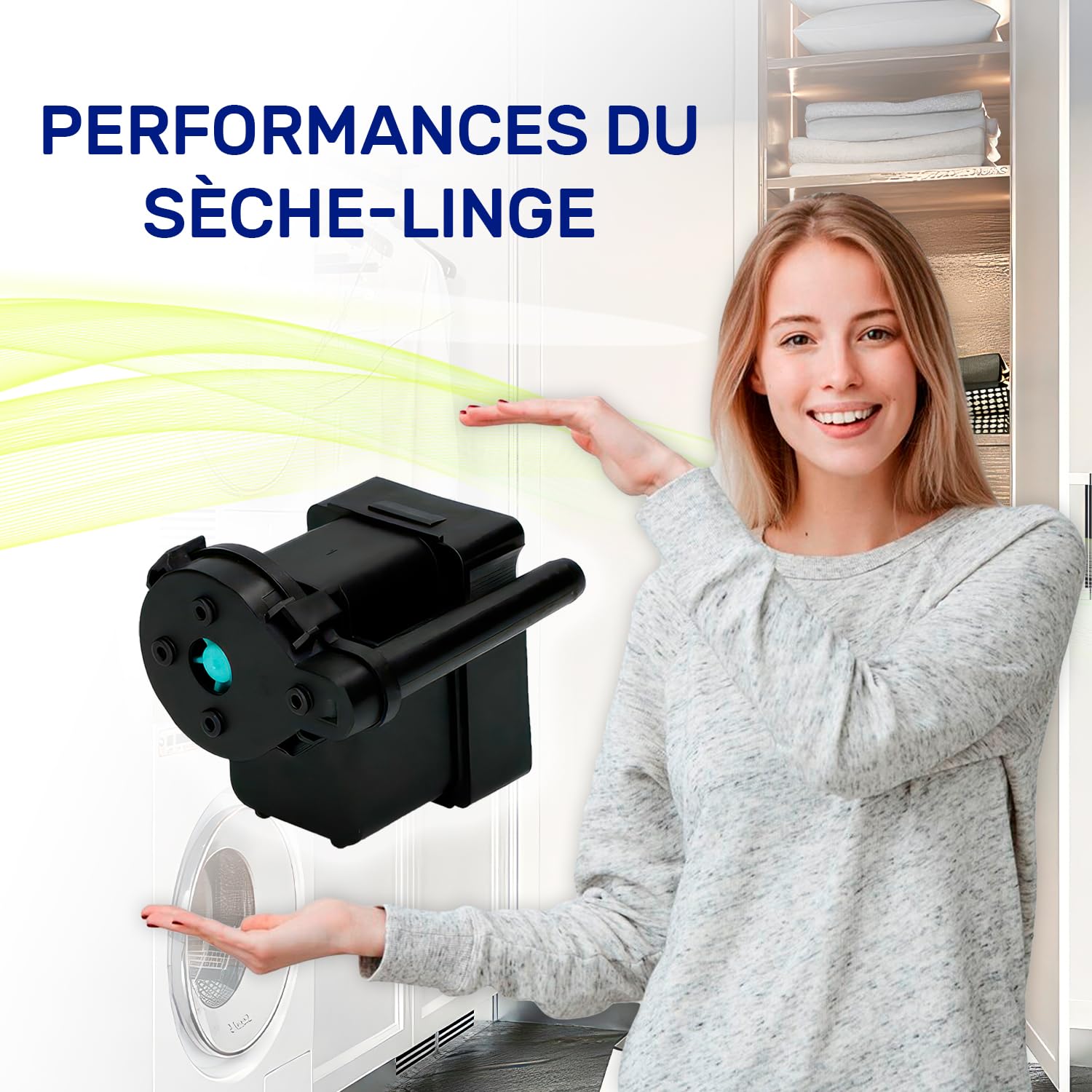 Pompe D'évacuation des Condensats pour Seche Linge 220V-240V 13W avec le Code Original 2962510300 2962510600 pour Beko pour Arcelik B13-6C pour HANYU - Garantie de 10 Ans - MONTERAL
