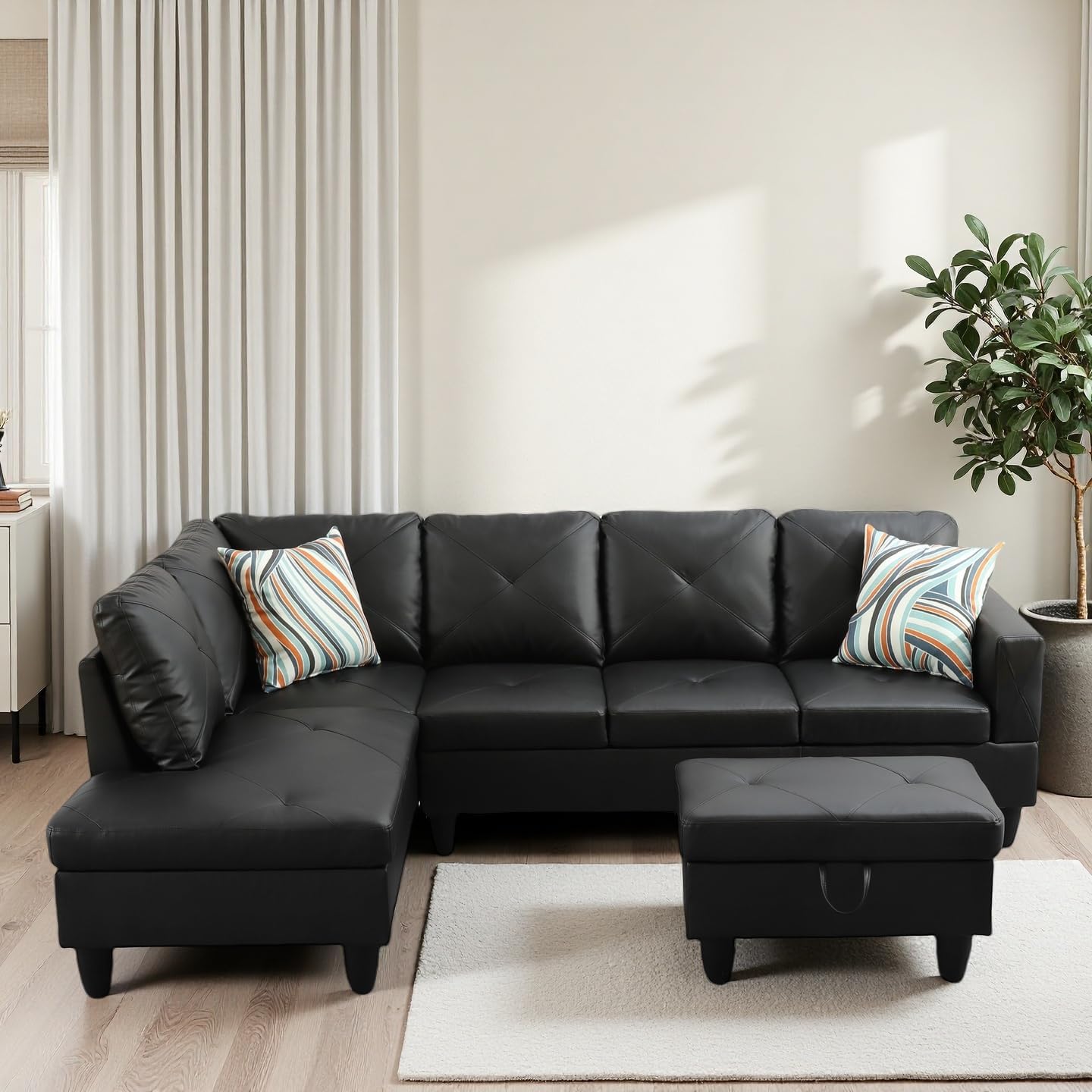 L Shaped Couches for Living Room, Leather Sectional Guatemala Ubuy