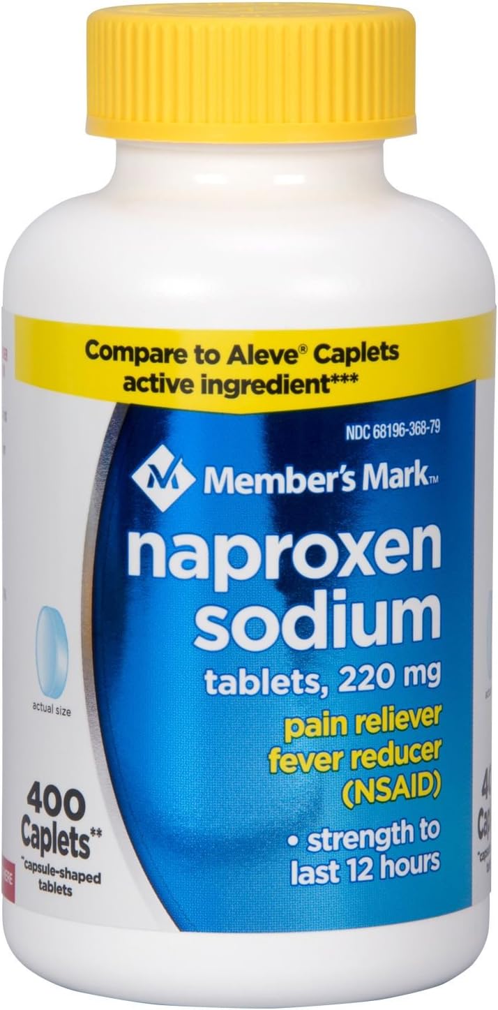 Naproxen Sodium Caplets USP, 220 mg (NSAID), 400 Caplets : Health & Household