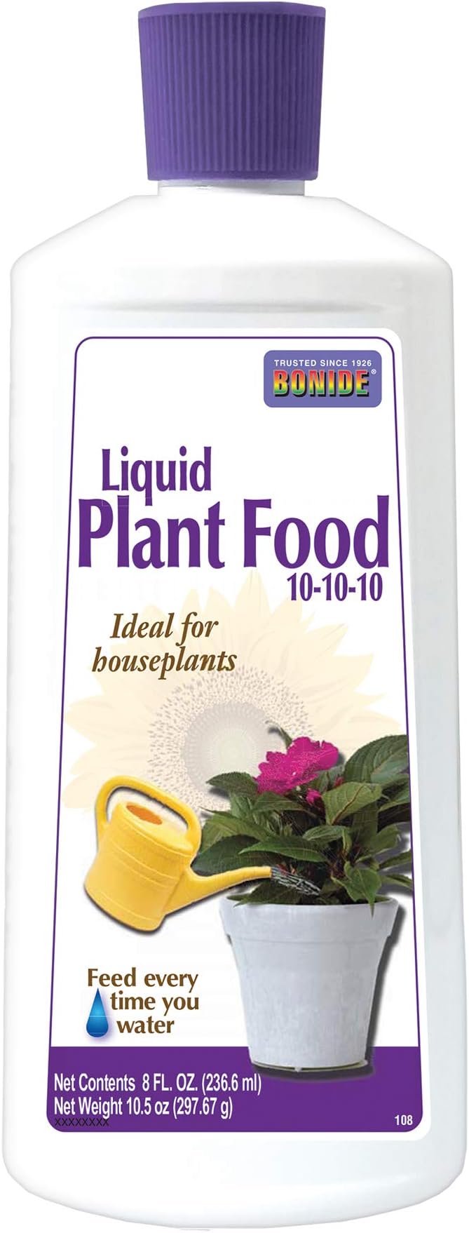 Houseplant Liquid Food 10-10-10 Fertilizers, 8-Ounce
