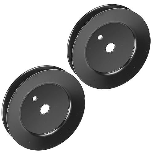 Miniatura 5 de Caltric 2 poleas de husillo de cubierta de hoja compatibles con Troy-Bilt RZT50 cortadora de césped de 50 pulgadas