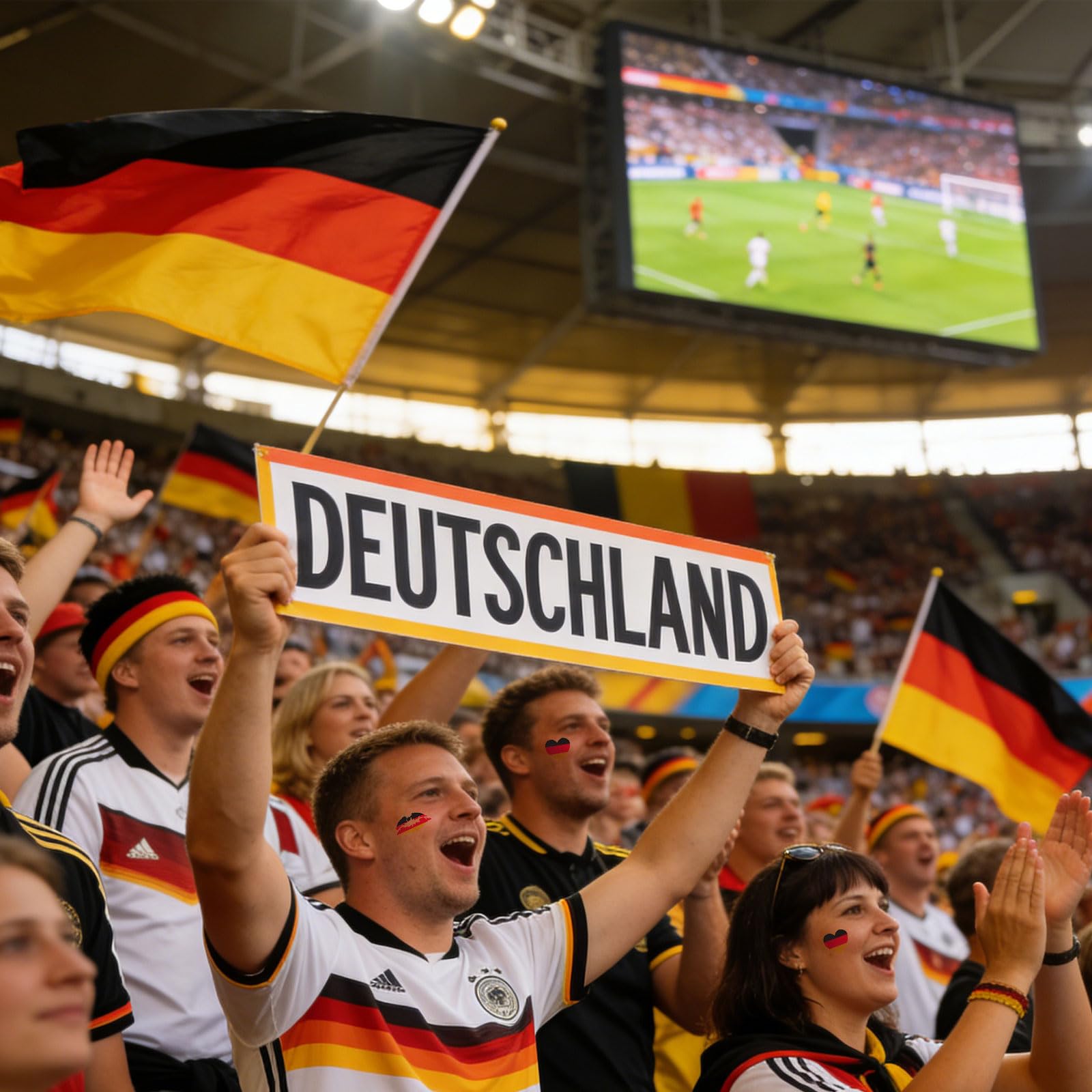 Articles de Supporter, 30 pièces Autocollants et Tatouages Allemagne, Autocollants Casque Football 2026 pour Hommes et Femmes