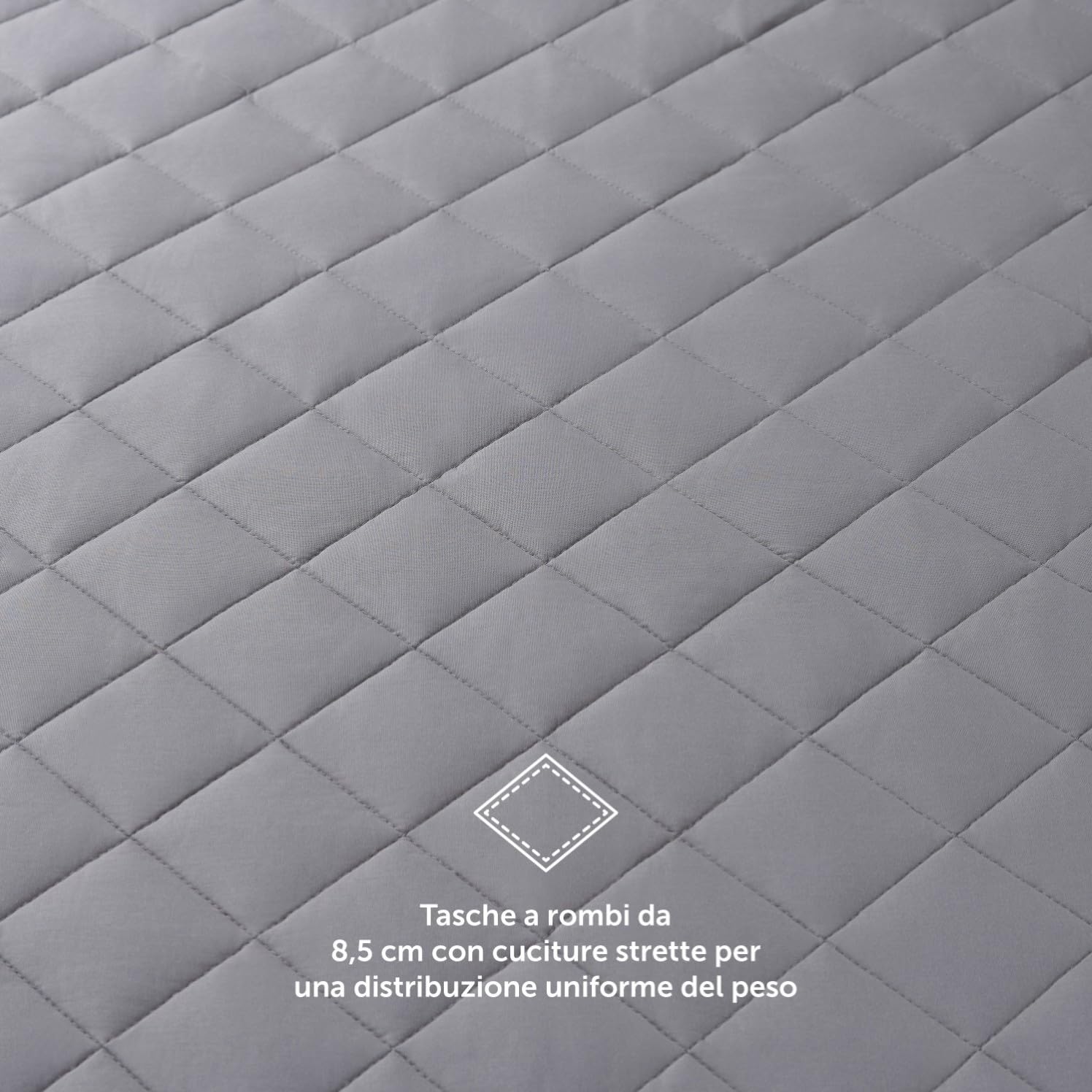 Blumtal Coperta pesata 135x200 cm - Coperta relax in cotone 100% - Coperta terapeutica con imbottitura in perle di vetro - Grigio