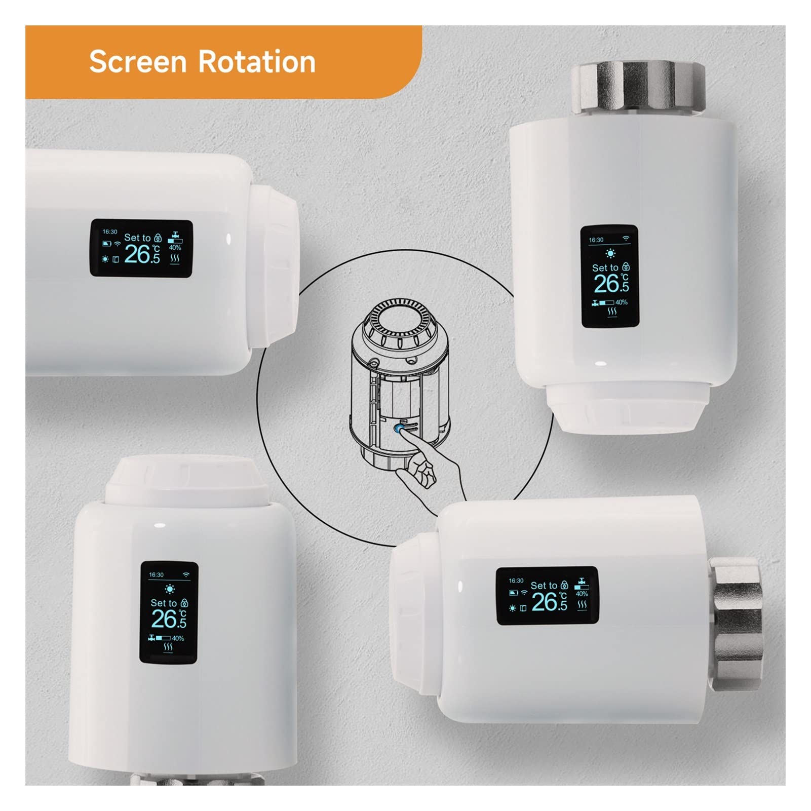 Termostato inteligente de radiador con WiFi, ahorra costos de calefacción con el controlador de temperatura termostático inteligente de válvula de radiador