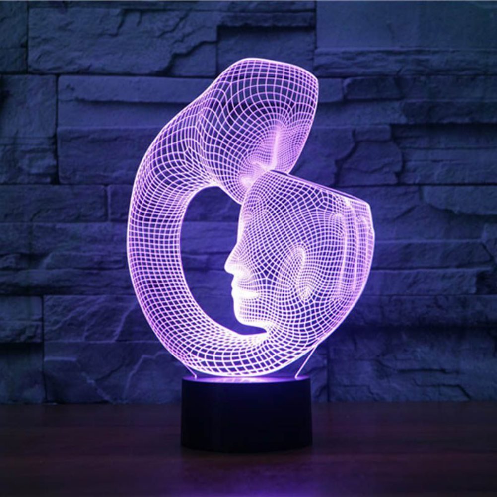 3D Chaise Longue LED Lampe Art Déco Lampe Lumières LED Décoration Lampes Touch Control 7 Couleurs Change Veilleuse USB Powered Enfants Cadeau Anniversaire Noël Cadeaux