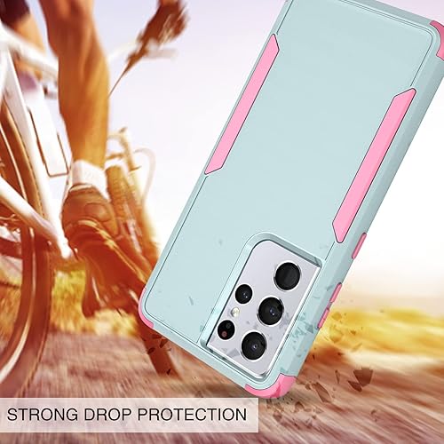 Miniatura 3 de BENTOBEN Funda para Galaxy S21 Ultra 3 en 1 para Samsung Galaxy S21 Ultra resistente híbrida a prueba de golpes de policarbonato duro de TPU suave