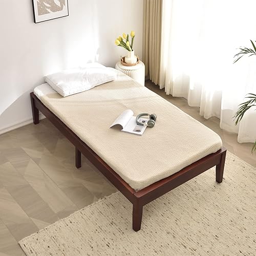 Miniatura 3 de Woodpeckers Furniture And Mattress Stella - Marco de cama con plataforma de madera maciza de pino (caoba, tamaño individual)