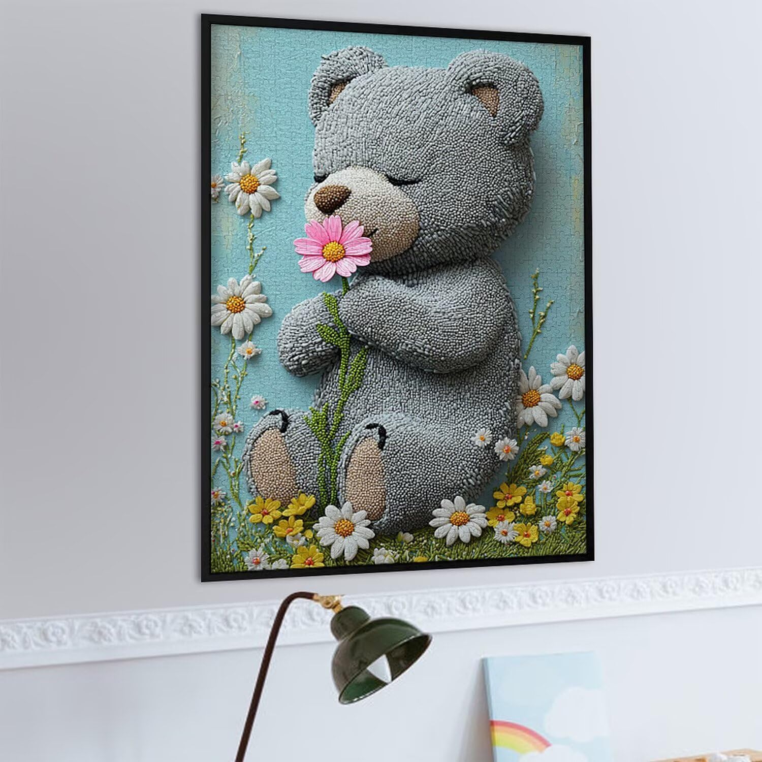 Puzzle 2000 elementów, puzzle dla dorosłych, wyzwanie puzzle, puzzle dla całej rodziny, napis na plecach, prezenty dla mężczyzn kobiet, motyw: (słodki miś) z-509