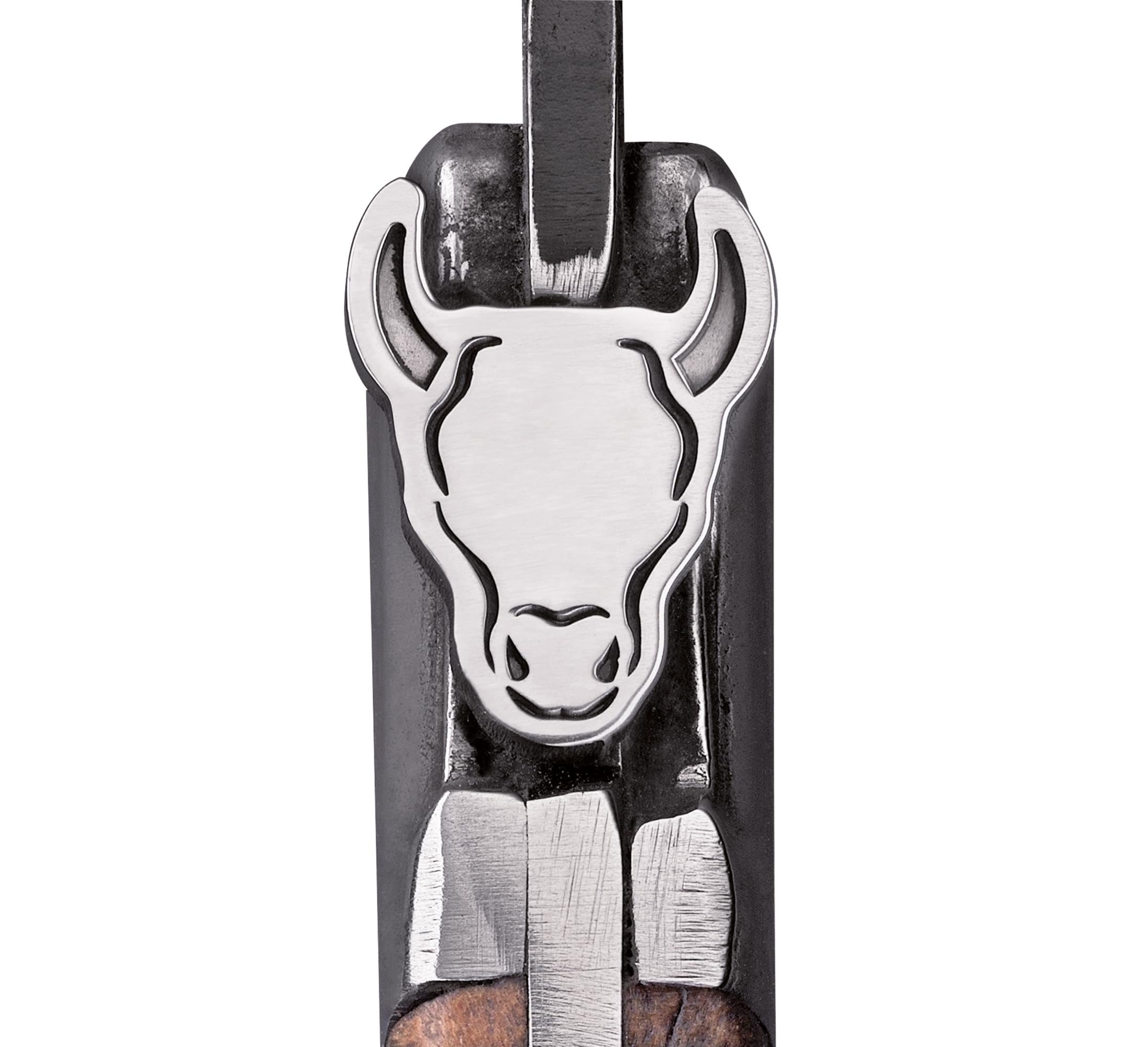 Zassenhaus Steakmesser BULL 4er-Set mit Olivenholzgriffen, handgefertigte Messer mit rostfreier Edelstahlklinge, 22 cm, mit Bullen-Emblem, inkl. Holz-Geschenkbox und Poliertuch