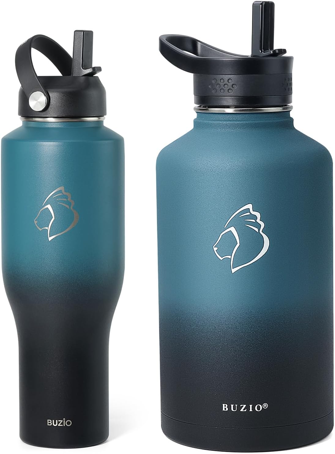 40oz Insulated Water Bottle Fits in Any Car Cup Holders & 64oz regular insulated water bottle