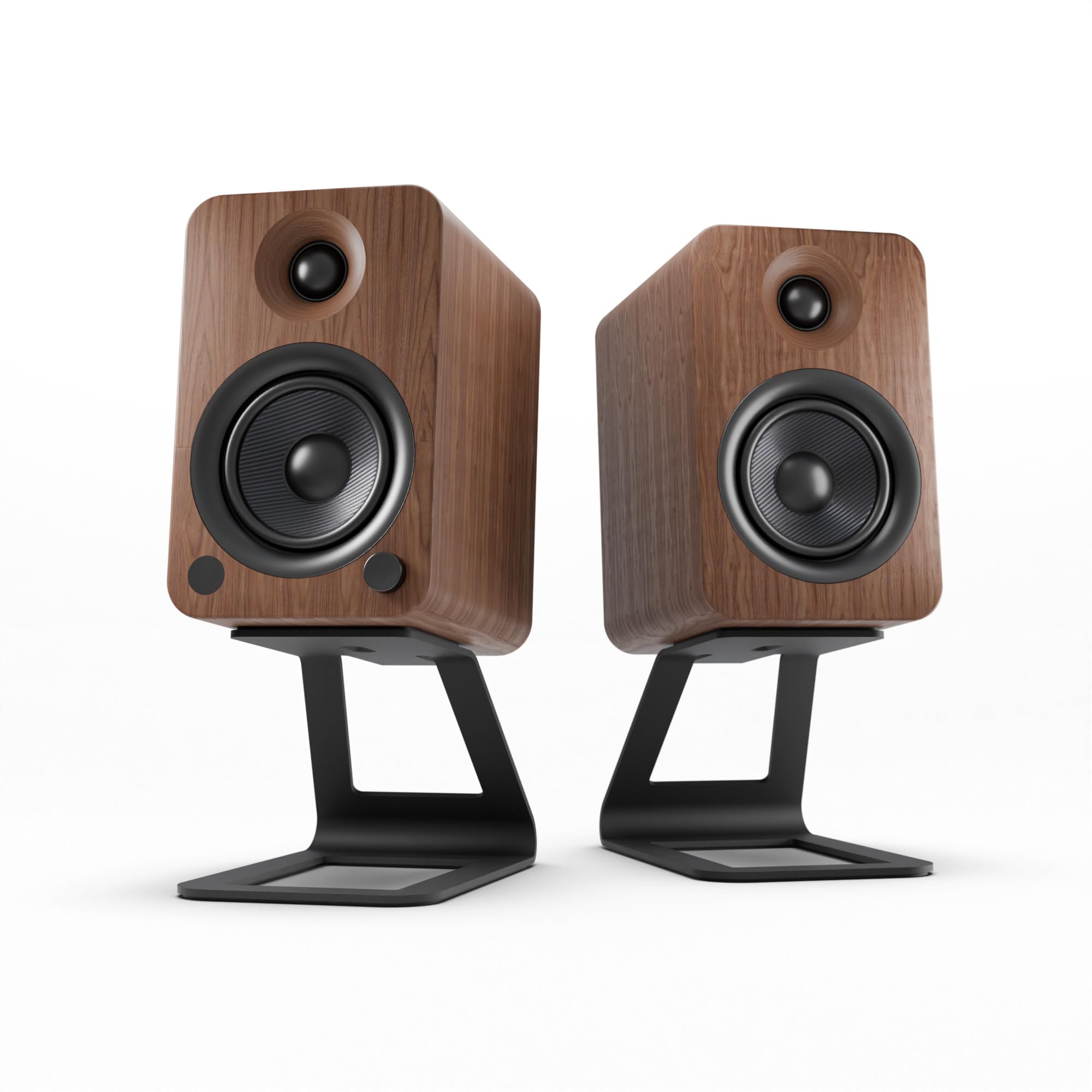 Kanto Enceintes Actives HiFi Bluetooth YU4 Noyer Vendues par Paire