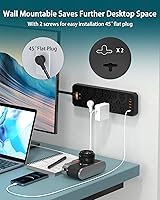 Vista 7 de Regleta protectora contra sobretensiones (3,400 julios), 17 tomas de corriente alterna múltiples (1875 W15 A) con 3 puertos USB A y 2 puertos USB C