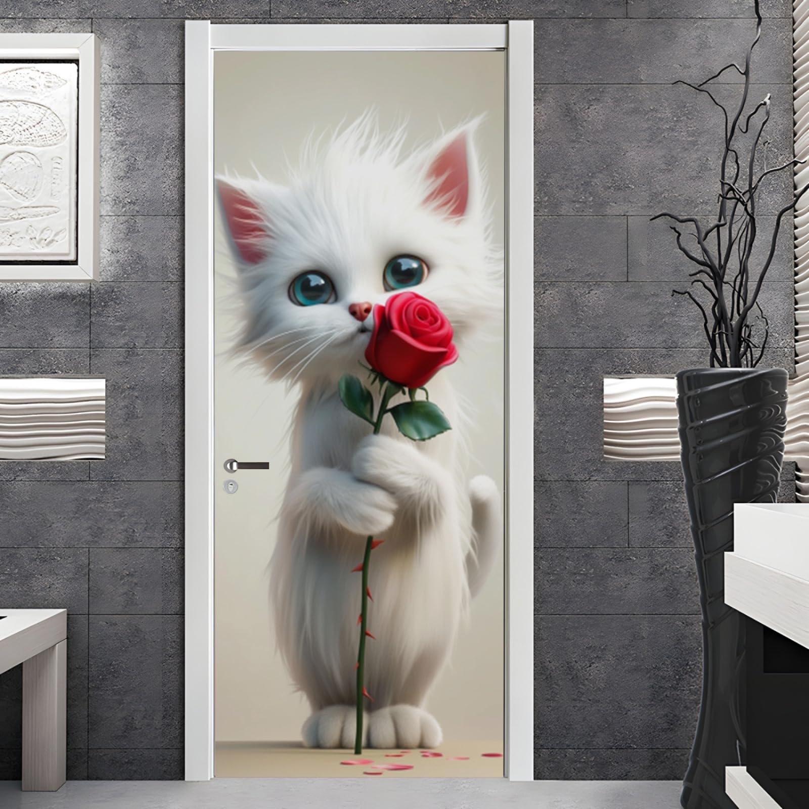 Stickers porte chat pour creer une ambiance chaleureuse dans la chambre des enfants