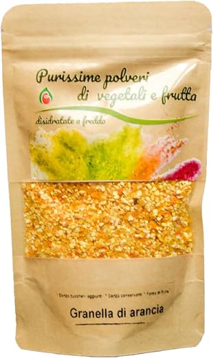 Granella di scorza di Arancia Biocal - Naturale, senza glutine - Ideale per dolci e decorazioni