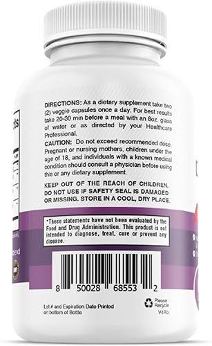 Miniatura 8 de Cápsulas de D-manosa de 1000 mg con jugo de arándano en polvo, hibisco y extractos de diente de león, suministro para 30 días para la salud del