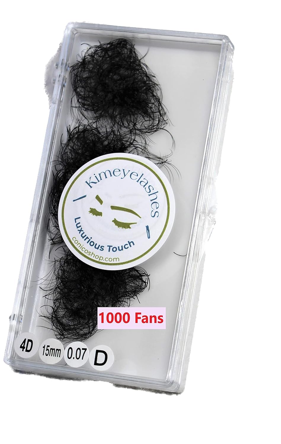 6D 0.07 C and D Curl 1000 Premade volume fans loose Fans, Handmade eyelash extensions supplies Russian volume lash promade fan (11mm, 4D - 0.07 - Curl C)