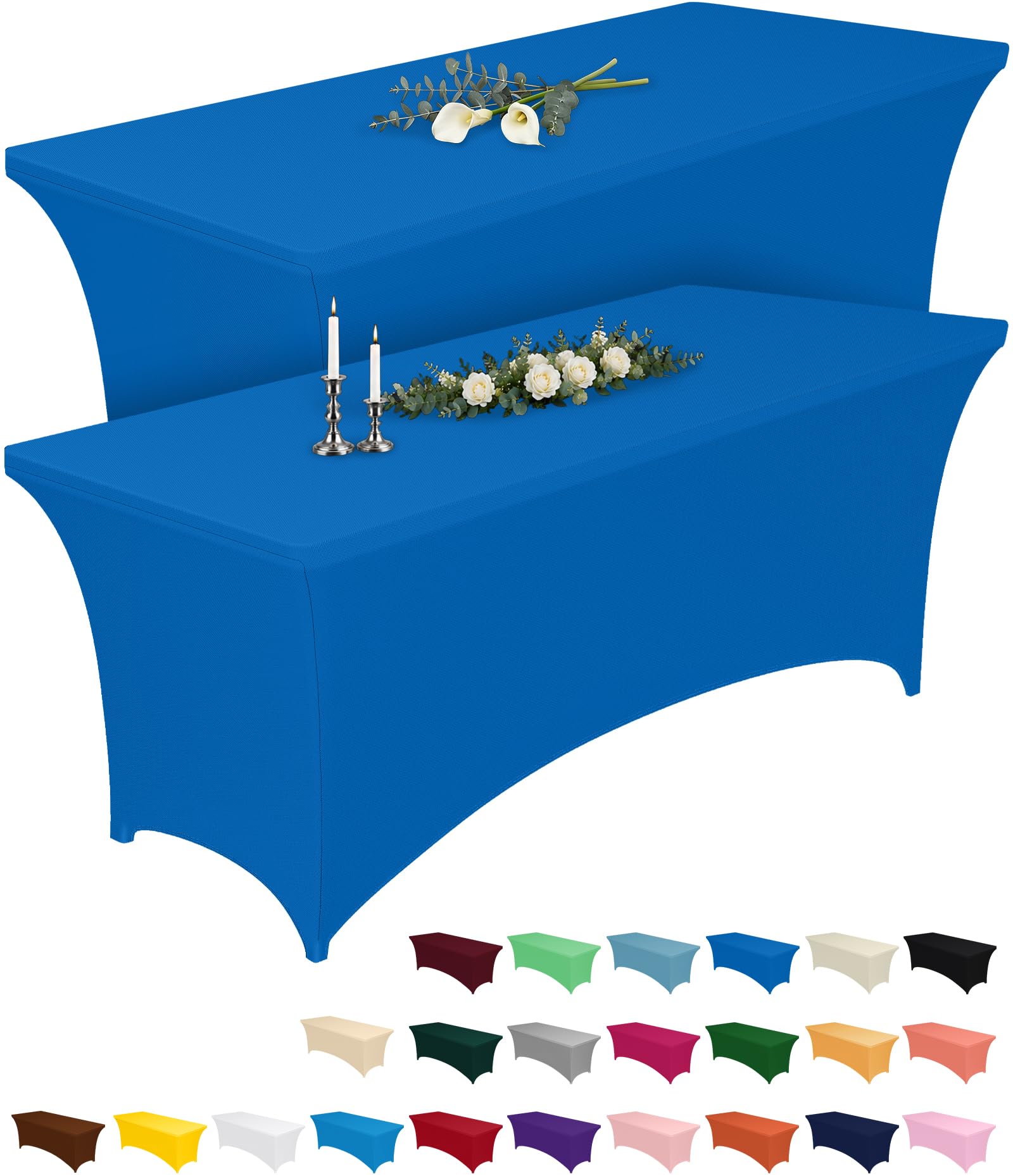 Black Spandex Tablecloths - 6ft Pack -17