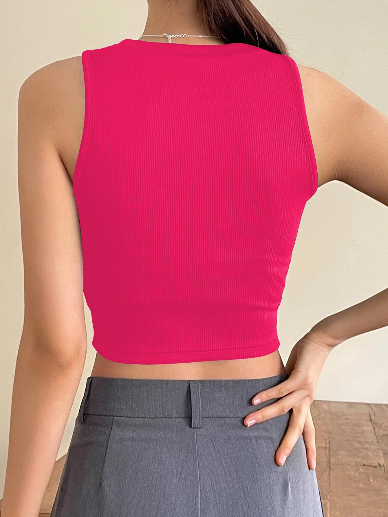 Toochki Top da donna Crop Top per Canotta da donna Activewear Tee Sport Western Casual Cotone Camisole