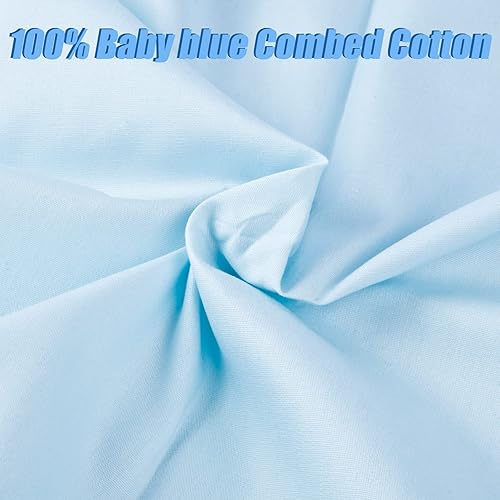 Miniatura 3 de Tela de algodón azul bebé de 2 yardas, tela de popelina de algodón natural por The Yard, tela azul bebé, 59 pulgadas de ancho, tela 100% algodón,