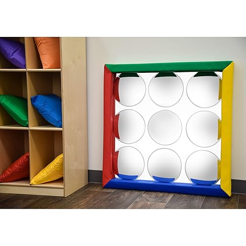 Miniatura 3 de Children's Factory Espejo de burbujas de marco suave, muebles sensoriales para niños, preescolar, guardería, aula, 34 x 1.5 x 34 pulgadas