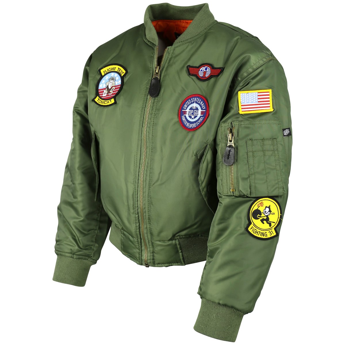 Kombat UK Unisex Kinder Ma1 Flight Jacke (1er Pack)