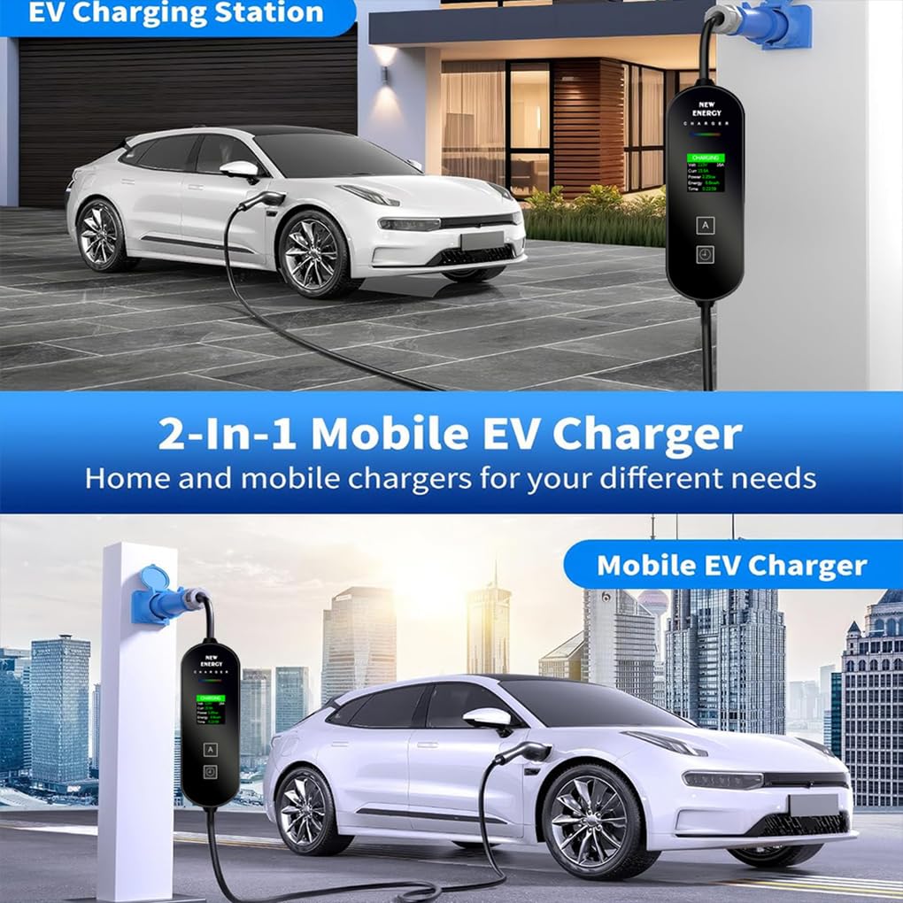 Cable de Carga para Cargador EV Tipo 2, Cable de Carga Tipo 2 7kW, para Cargador EV, para Coche eléctrico 5M,