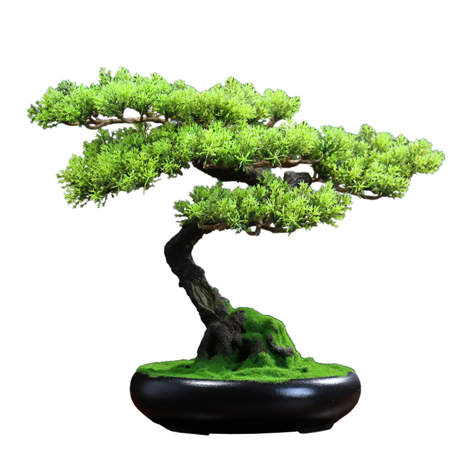 MYUYEE Tree Fake Plant 12.5 Inches Artificial Bonsai Tree Realistic Fake Plant Decoration Indoor Fake Plants Decor For Desktop Display, Artificial Bonsai Tree In Ceramic Pot Potted T(A)