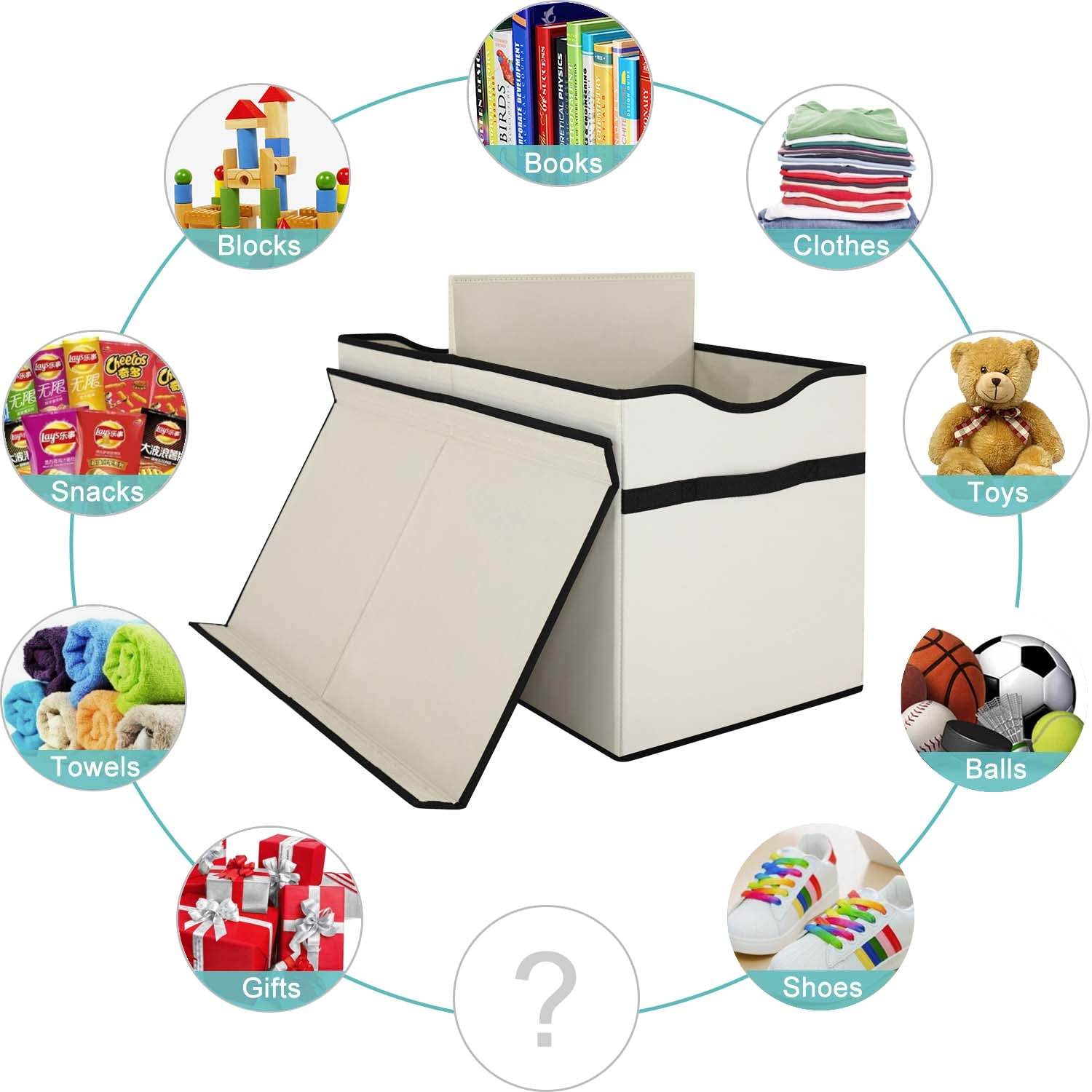 VICTOR'S Toy Storage Organizer - Extra Large Toy Box Chest Storage Boxes Bins Baskets for Kids, Boys, Girls, Nursery Room, Playroom