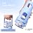 BLUEGO 32oz Glass Water Bottles with Straw Time Marker Half Gallon Large Motivational Water Bottle with Silicone Sleeve 2 Liter Large Glass Water Jug for Gym, Sports& Workout, Daily, Light Blue