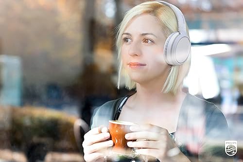 Miniatura 8 de PHILIPS H5205 Auriculares inalámbricos sobre la oreja con controladores de 1.575in, diadema acolchada ligera, color blanco