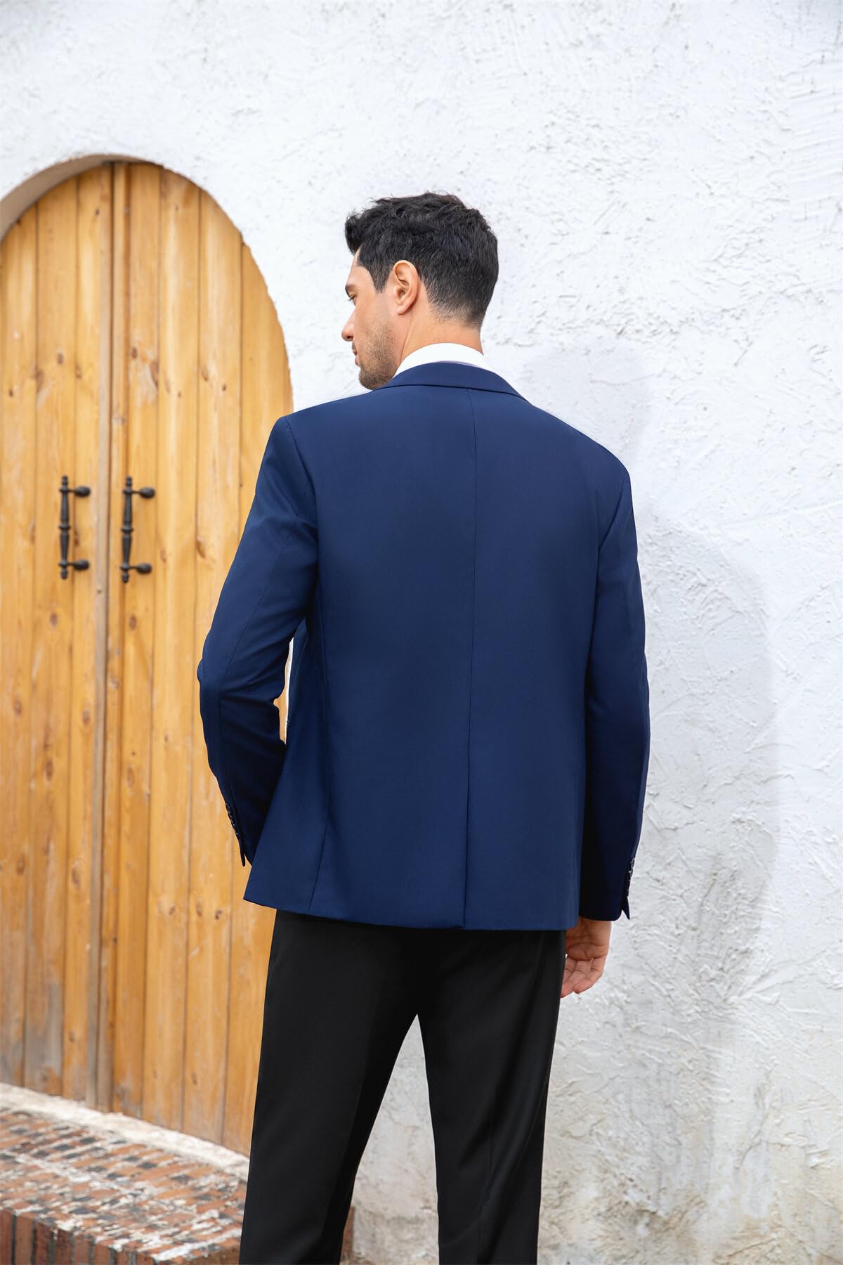 YOUTHUP Blazer da Uomo Slim Fit Formale Giacca da Abito Casual 1 Pulsante Elegante Giacche