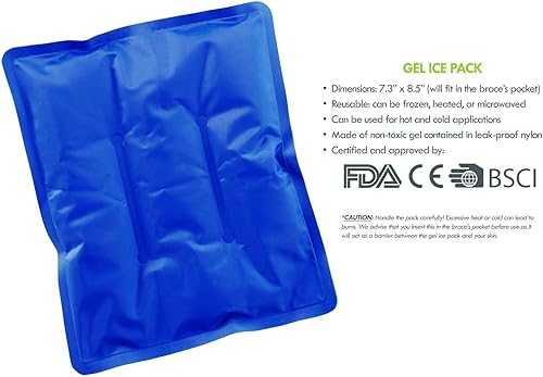 Miniatura 5 de Rodillera con paquete de gel de hielo para terapia de frío y caliente para ACL, desgarro de menisco, codo de golftenis, deportes, dolor de rodilla,