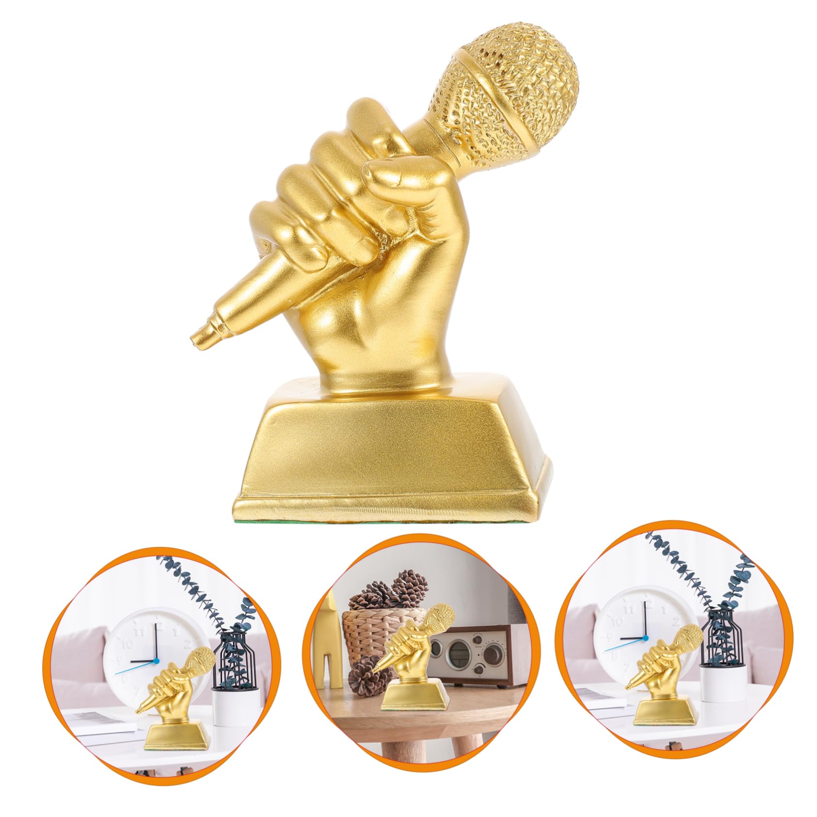 SWAYVES Trofeo de Música Trofeo de Resina para Premios Trofeo Copa de Premio/Golden*3Pcs/13.5 * 11 * 5Cm