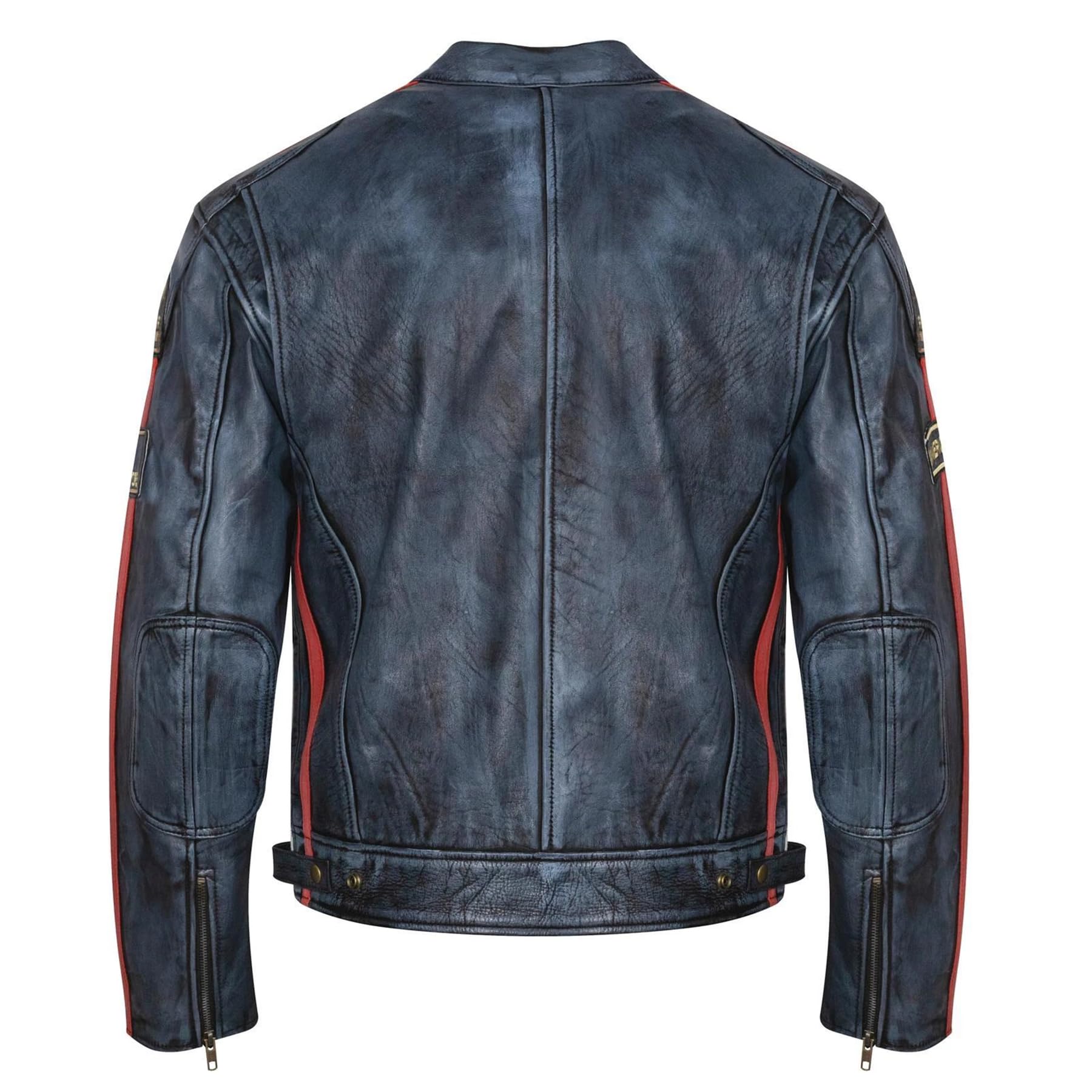 Aspirdex - Chaqueta de piel para hombre, estilo vintage Custom & Café Race, estilo Harley