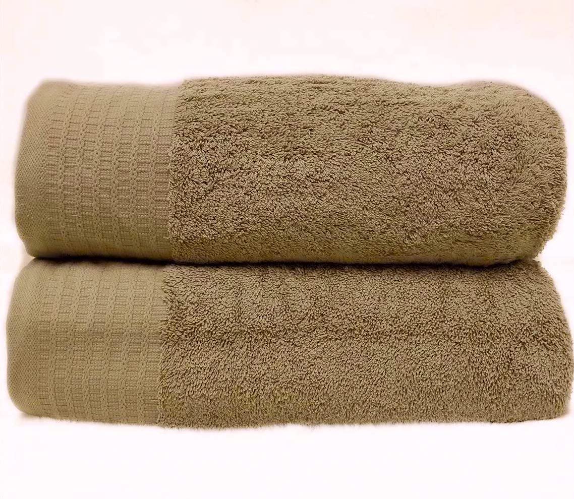 viceroy bedding Extra Absorbent Quick Dry Large Towel 100% Pure Egyptian Cotton 650gsm Bathroom Bath Towel Spa Gym Sauna Multipurpose Collection BEIGE NATURAL (Jumbo Bath Sheet 180cm x 100cm)