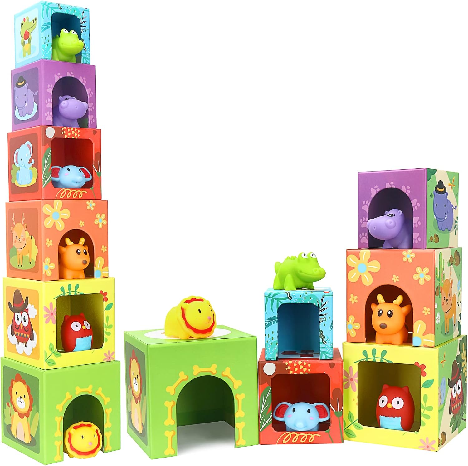 Gefanke Animal Stacking Learning Toys for Toddlers 13
