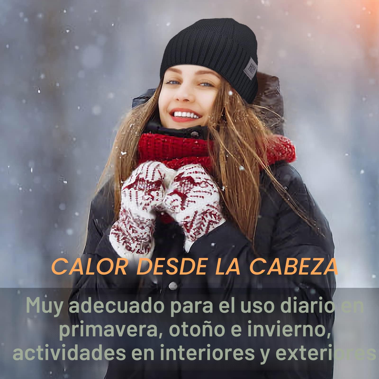 HASAGEI Gorros de Punto, Gorro Beanie para Hombre y Mujer, Diseño Clásico Moderno y Suave y Elástico, Unisex