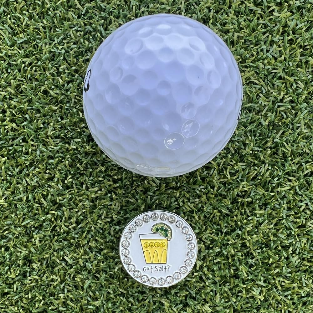 Amazon.com : Giggle Golf Bling Golf Ball Marker Pack with Lime Hat