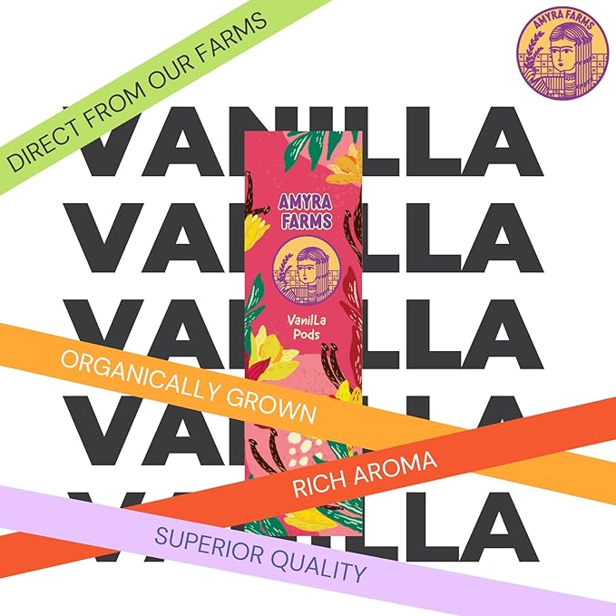 Vainilla Orgánica Amyra Farms Grado A+ 10 Vainas miniatura 5