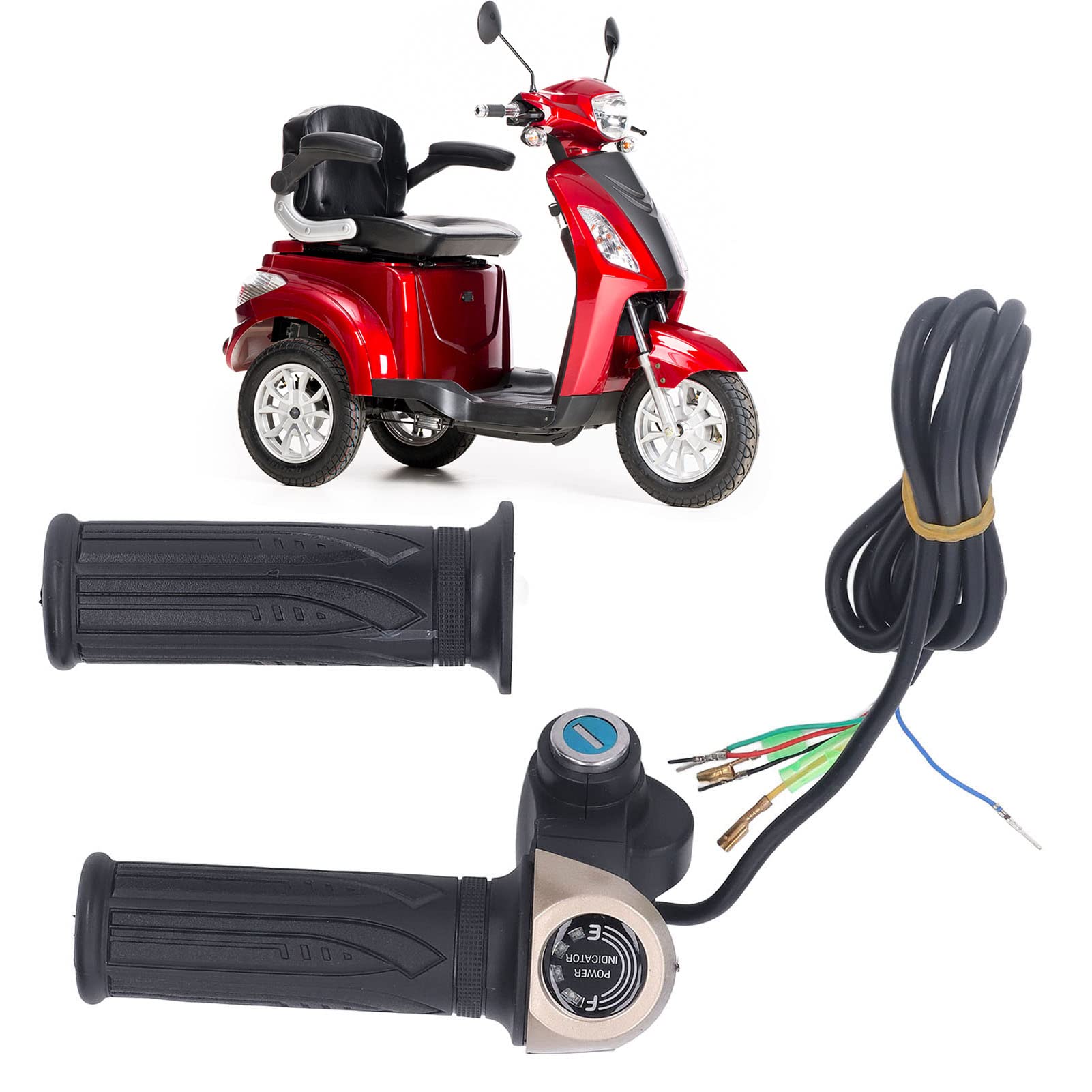 Poignée d'accélérateur de guidon LCD avec écran LCD, télécommande haute sensibilité, large tension 36 V 72 V pour moto tout-terrain, VTT, vélo motorisé, scooter électrique, kit