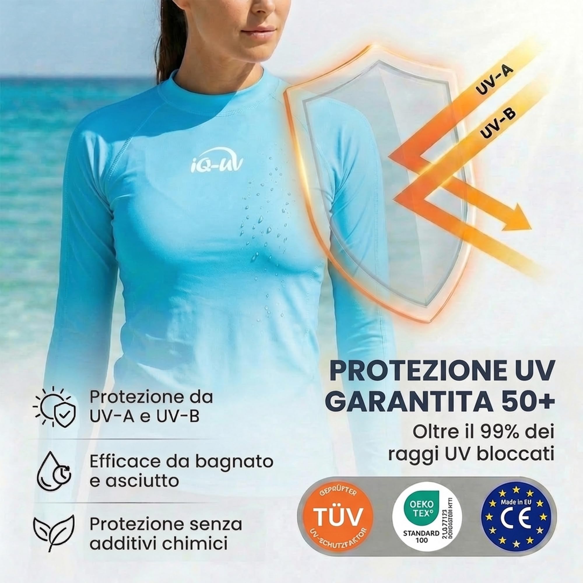 iQ-UV Slim Fit Camicia Donna